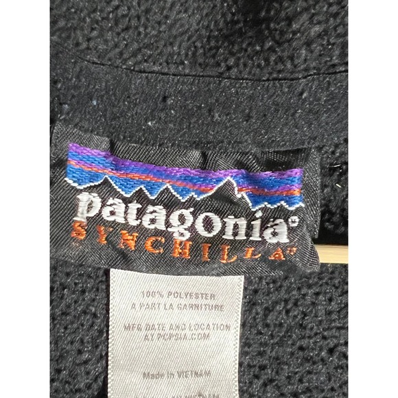 Patagonia Mens Synchilla Quarter Zip Fleece Pullover Black Medium - Picture 10 of 16